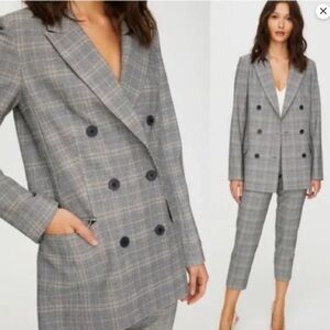 Aritzia Babaton Samuel Blazer Glen Check Size 00